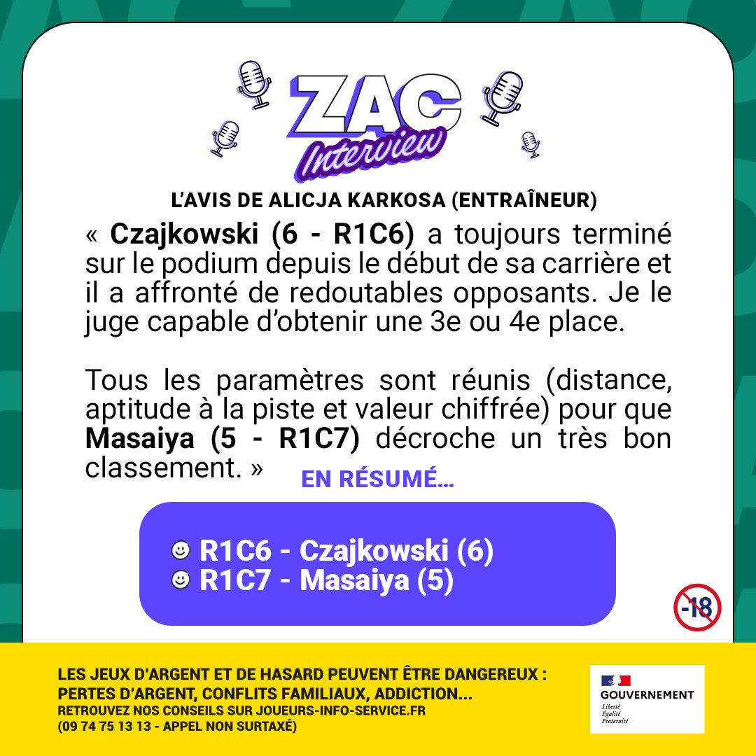 PMU_Hippique's tweet image. ☀ @MathieuZacc vous donne rendez-vous à Saint-Cloud pour ce nouveau #ZacDimanche ! 

Au programme, l'étude du e-Quinté+®️, l'étude du Critérium International (R1C4) et un coup de fil à l'entraîneur Alicja Karkosa .