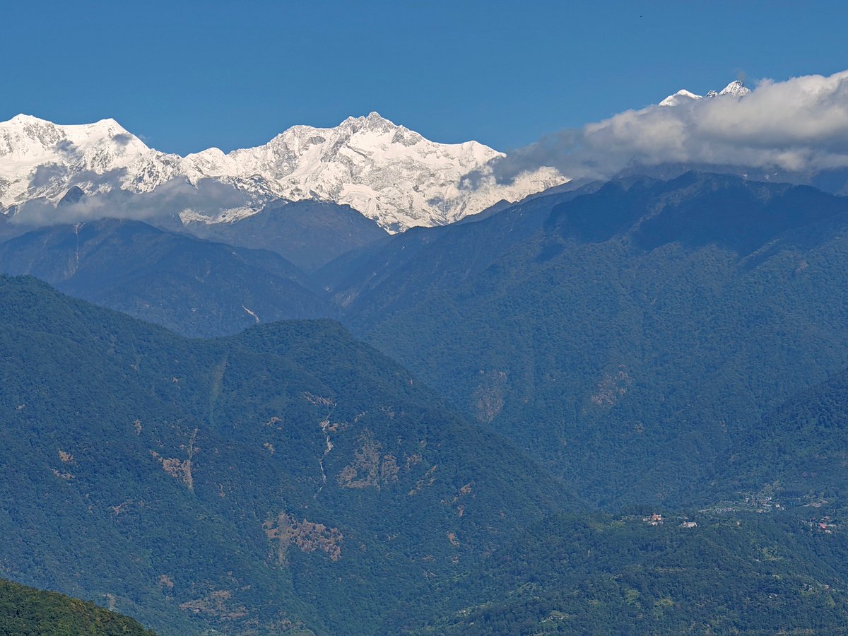 Sorry Sikkim, I wasn't aware of your game! The place is such a joy for geomorphologists.

In this image, the terrain rises from 950-8586m in less than 40 kms - a rise of over 25,000 ft!

Less than half a dozen peaks on earth can boast such.
