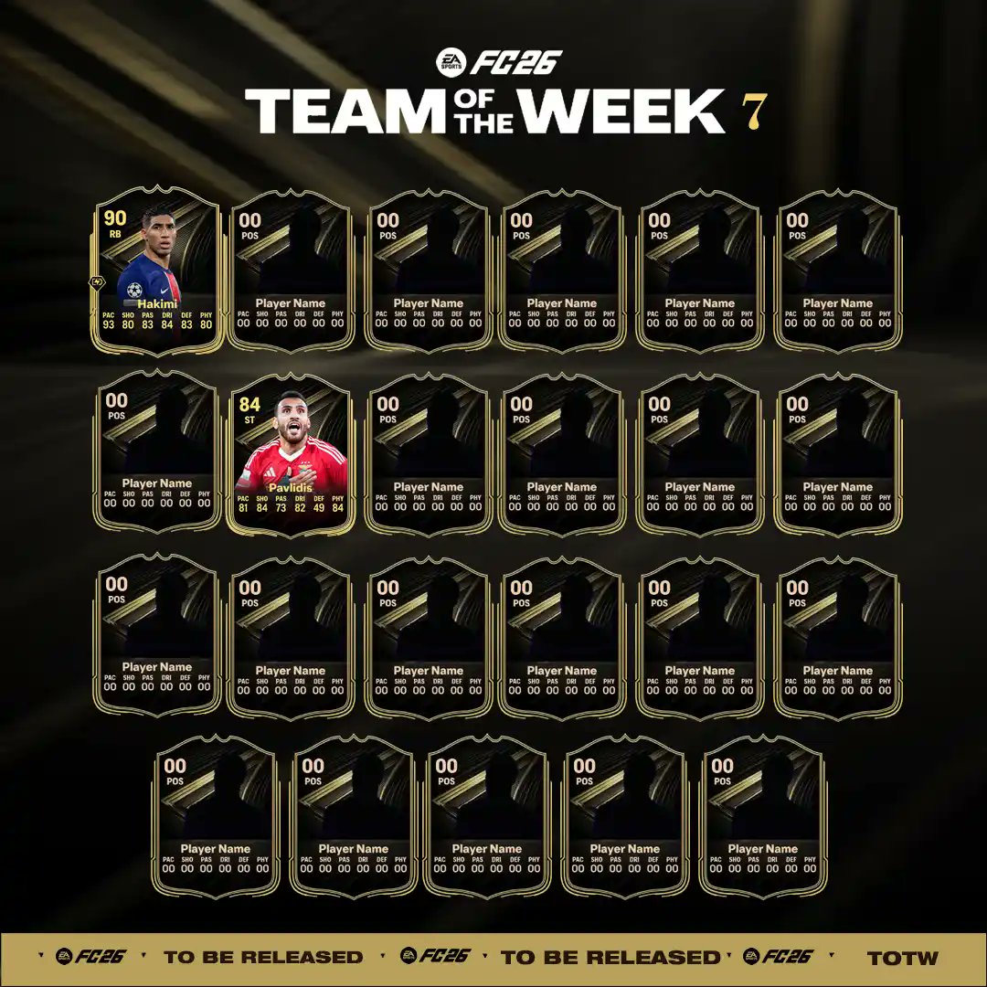 The seventh #TOTW is starting to take shape. #FC26 Who's missing?