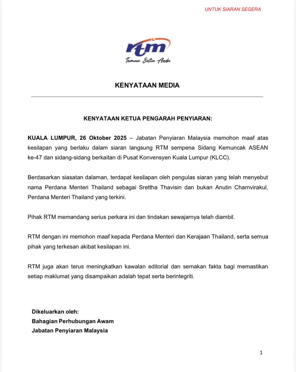 RTM Malaysia 🇲🇾 tweet media