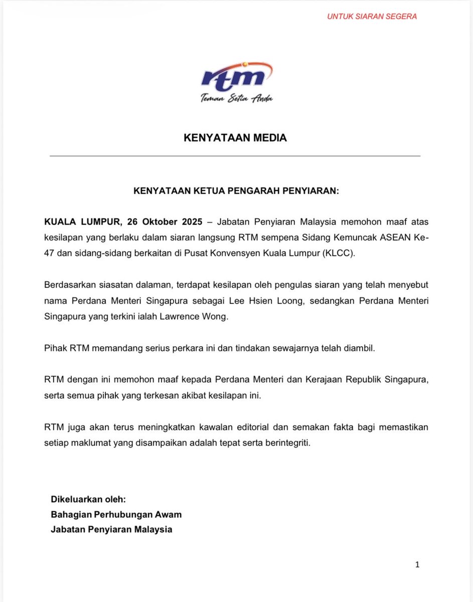 RTM Malaysia 🇲🇾 tweet media