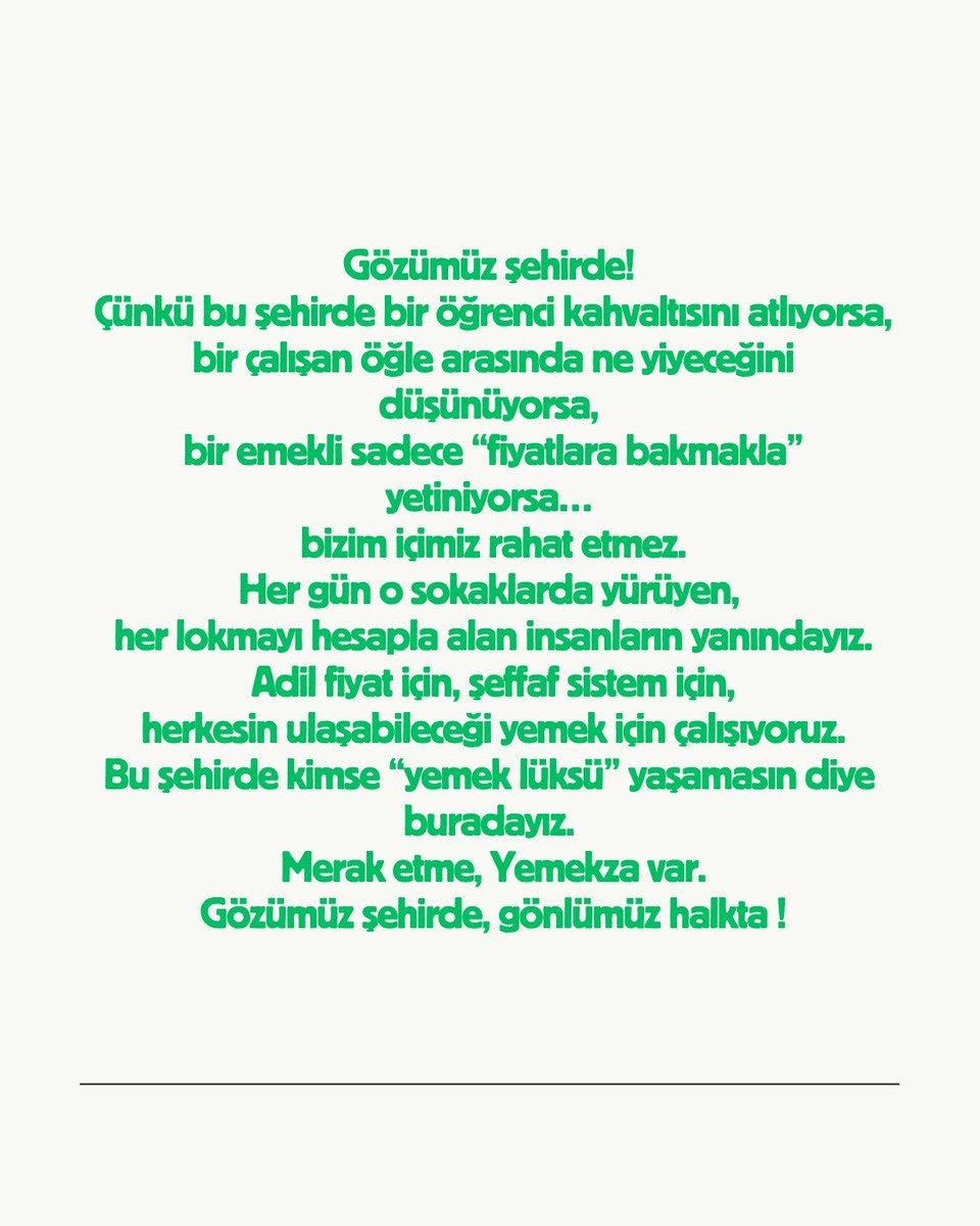 Gözümüz şehirde 👀💚