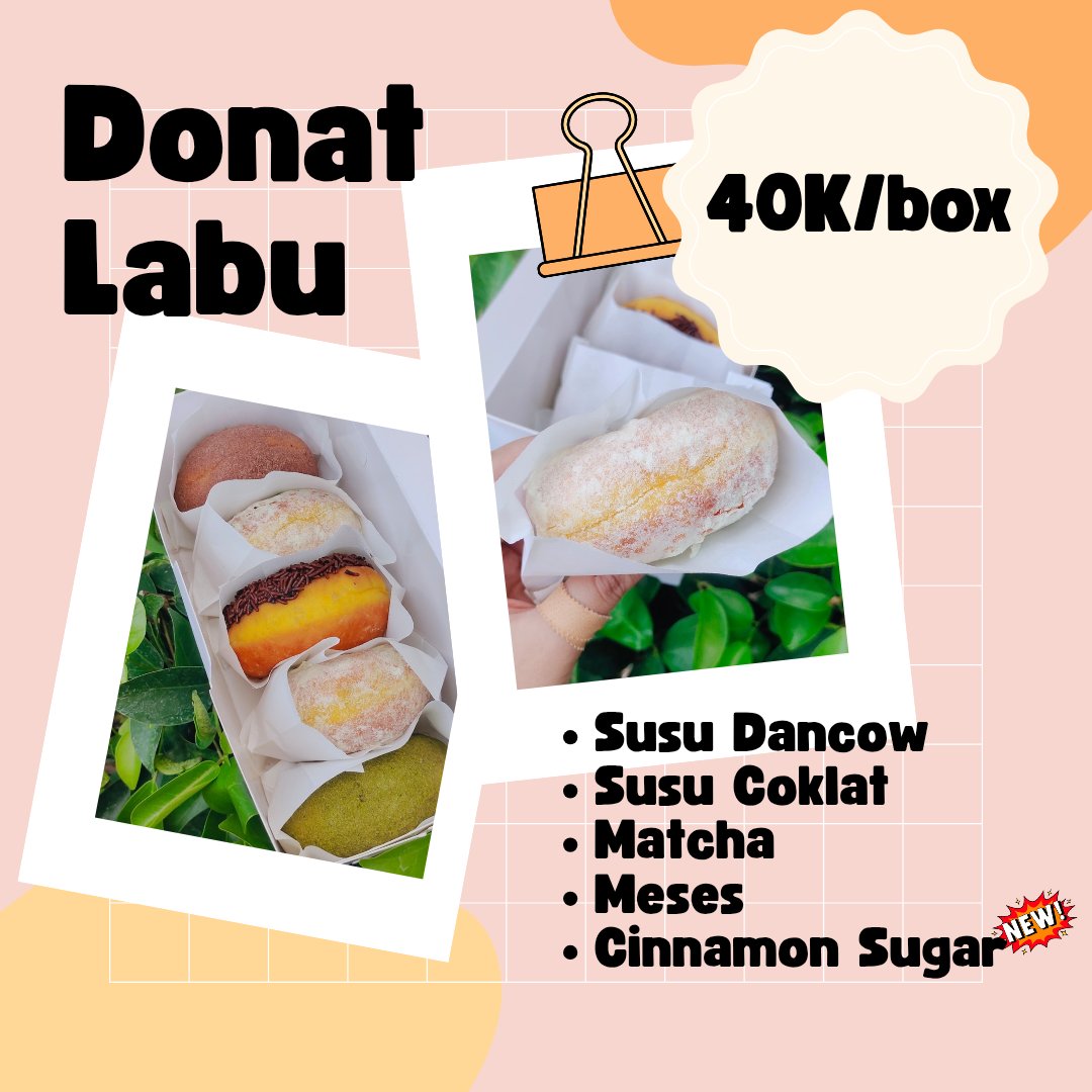 leyatjolee's tweet photo. Halo warga X yang budiman. Bantu RT dan likes ya. 🫶
Minggu ini Jolee bakal open PO donat labu(bu) dan muffin di hari SELASA 28 OKTOBER dan JUMAT 31 OKTOBER. Langsung chat admin ke https://t.co/bQvHJeigca ya buat order atau tanya2. ❤ https://t.co/eJ1YJwNcSs