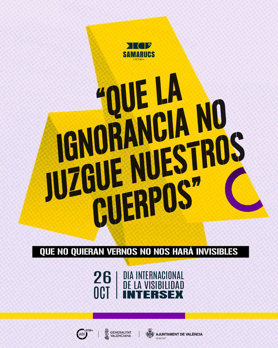 SamarucsLGTB's tweet photo. Las personas intersex tienen variaciones naturales en sus características sexuales que no encajan en la concepción binaria de masculino o femenino.
Recordamos e insistimos en que la intersexualidad no es una enfermedad y exigimos el fin de los tratamientos no consentidos https://t.co/1Dy5CC1nJj