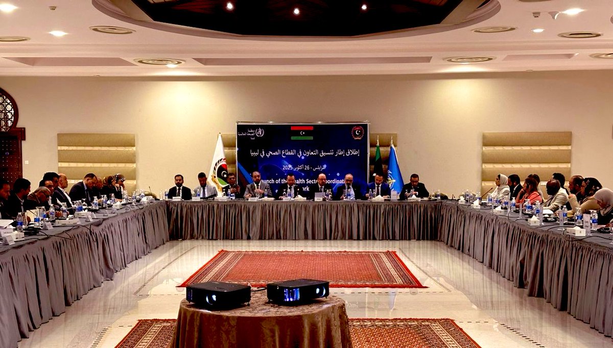 I’m proud to co-chair the launching of the 1st Health Sector Coordination meeting alongside H.E Dr Mohamed AlGhoj the Minister of Health in #Libya

This important step paves the way to adopt a coordinated Health Sector Strategy that will enable progress towards #UHC &amp; #SDG3 in 🇱🇾