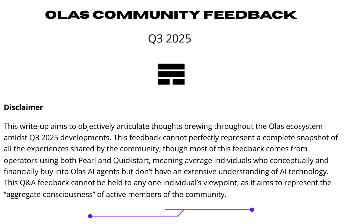 david_enim's tweet image. Every few months @autonolas' most engaged community members put together feedback for the core contributors.
Now we have the latest report. I'll try my best to summarise below what @valoryag team plans to do in response 👇