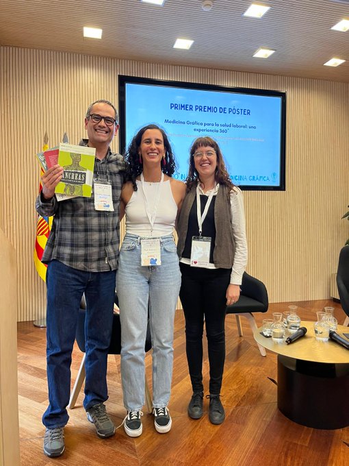 Merecidísimos los premios a las mejores comunicaciones en el #CongresoSEMGRAF2025

A <a href="/RodPeniche/">Rodrigo Peniche</a> que se lo lleva hasta México por su:
Medicina gráfica para la salud laboral, una experiencia 360º
1/2