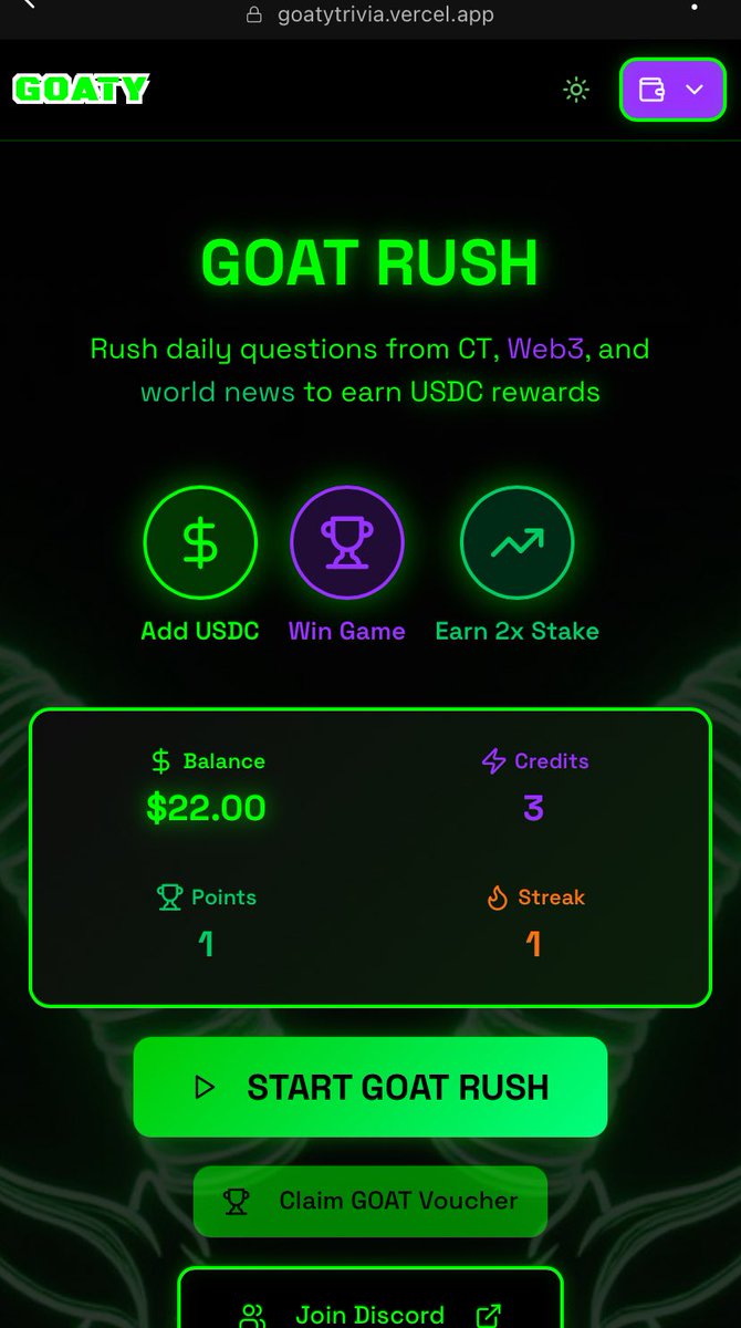 GoatyTrivia's tweet photo. Early Testers Wanted: Join GoatyTrivia Discord Now!

Earn cash for crushing daily CT &amp; Web3 quizzes. Rack up points to claim epic mainnet rewards. 

Level up with @GoatyTrivia: https://t.co/3w2xW1692M

Discord: https://t.co/zyqigL3Let https://t.co/vuk0qvgDml