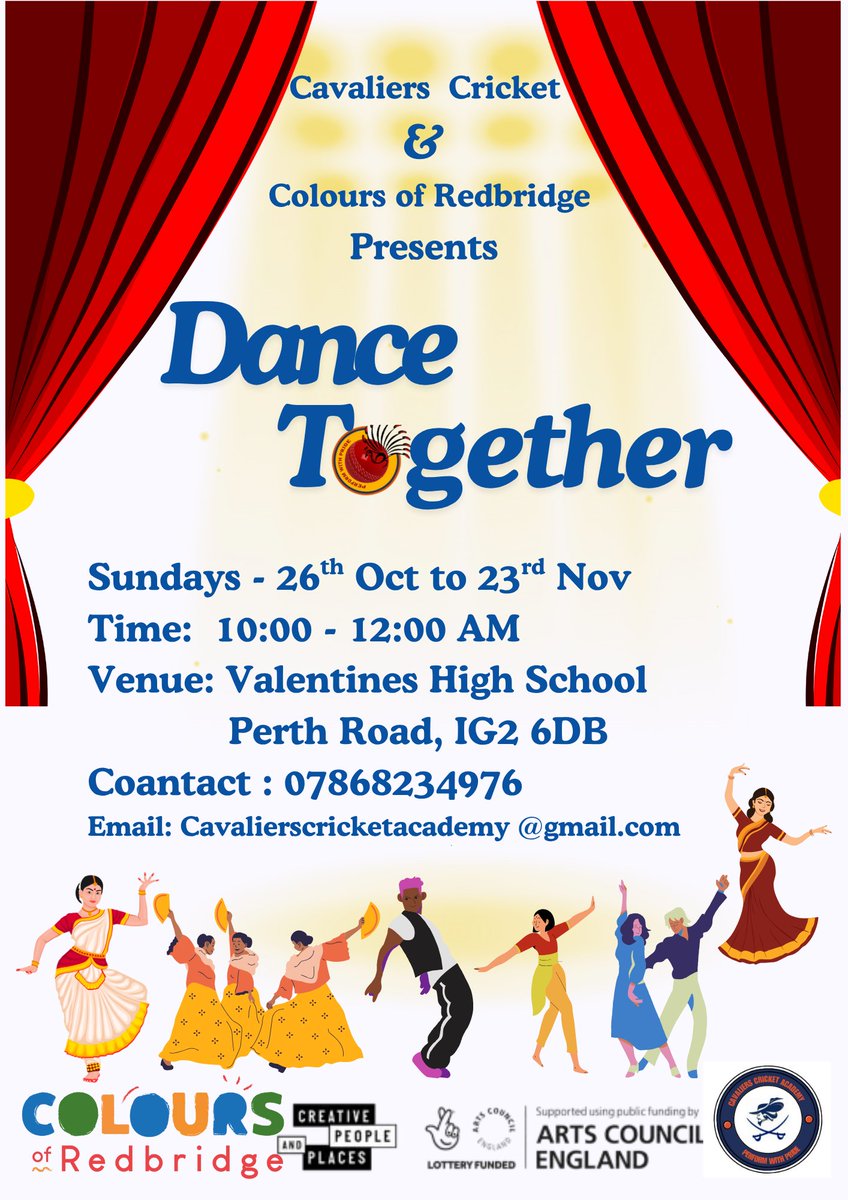 CricCavaliers's tweet image. 💃 Another Dance Together session at  @ValentinesHS what a joy to see such fantastic participation during half term! Huge thanks to Colours of Redbridge for the inspiration and support. ❤️ #DanceTogether #CommunityVibes @DoMoreRed
@RedbridgeLive