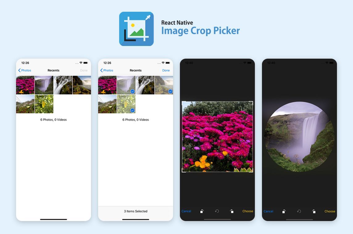 madewith_react's tweet image. A React Native image picker with support for camera, video, compression, multiple images & cropping by @ivpusic 🖼️✨ - madewithreactjs.com/react-native-i…
