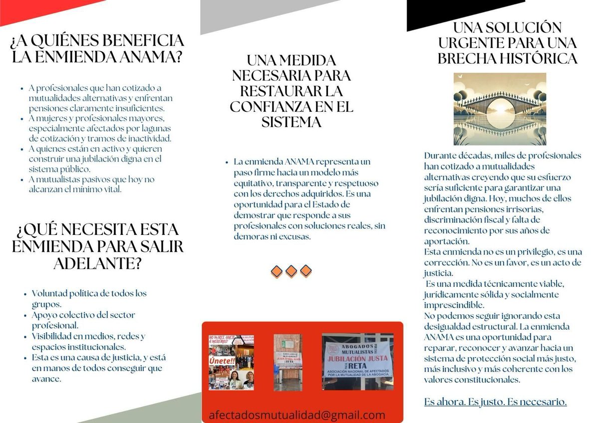 La #PropuestaANAMA para la #pasarela de los mutualistas de la Abogacía es equitativa y justa.