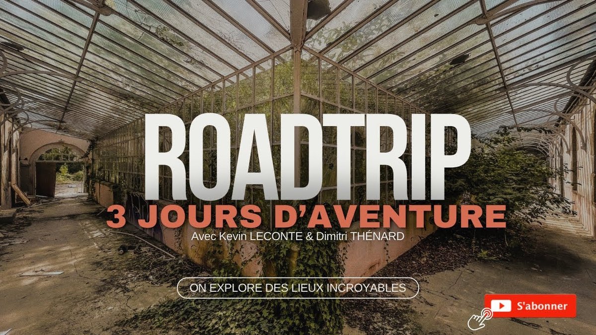 LECONTEKevin's tweet image. NOUVELLE VIDÉO ! 

Je vous emmène pour 3 jours d’explorations #urbex à travers un roadtrip entre campement en voiture et tente et surtout avec des lieux exceptionnels à découvrir ! 

La vidéo 👉 youtu.be/FZmMqvdDDsQ?si…