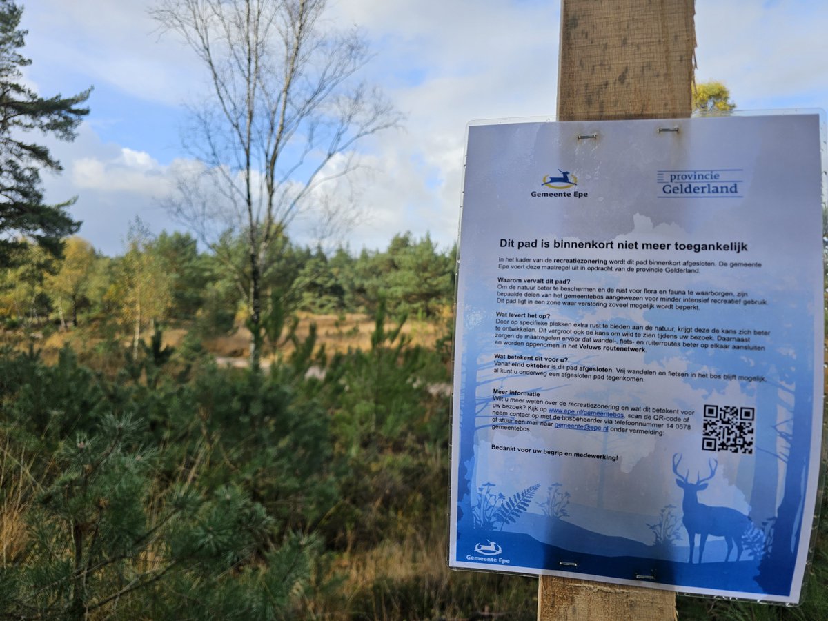 Belachelijk!! Het bos wordt steeds meer afgesloten voor de mensen...