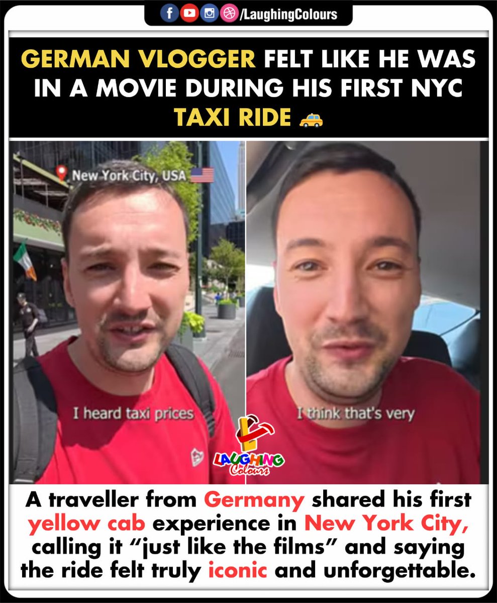 LaughingColours's tweet image. Living the movie moment 🚕

#NYC #Vlogger #TravelDiaries #YellowCab #IconicExperience #LaughingColours