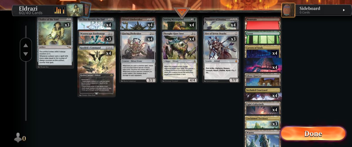 RMazzaMTGO's tweet photo. 6-0 secured!
Just went undefeated in the Qualifier Play-In with Eldrazi Ramp!
Next step: I’ll try once again to earn my spot at the Arena Championship! 💪
#MTGA #Eldrazi #QualifierPlayIn #MagicTheGathering @fireshoes https://t.co/EQqvlzmAFb