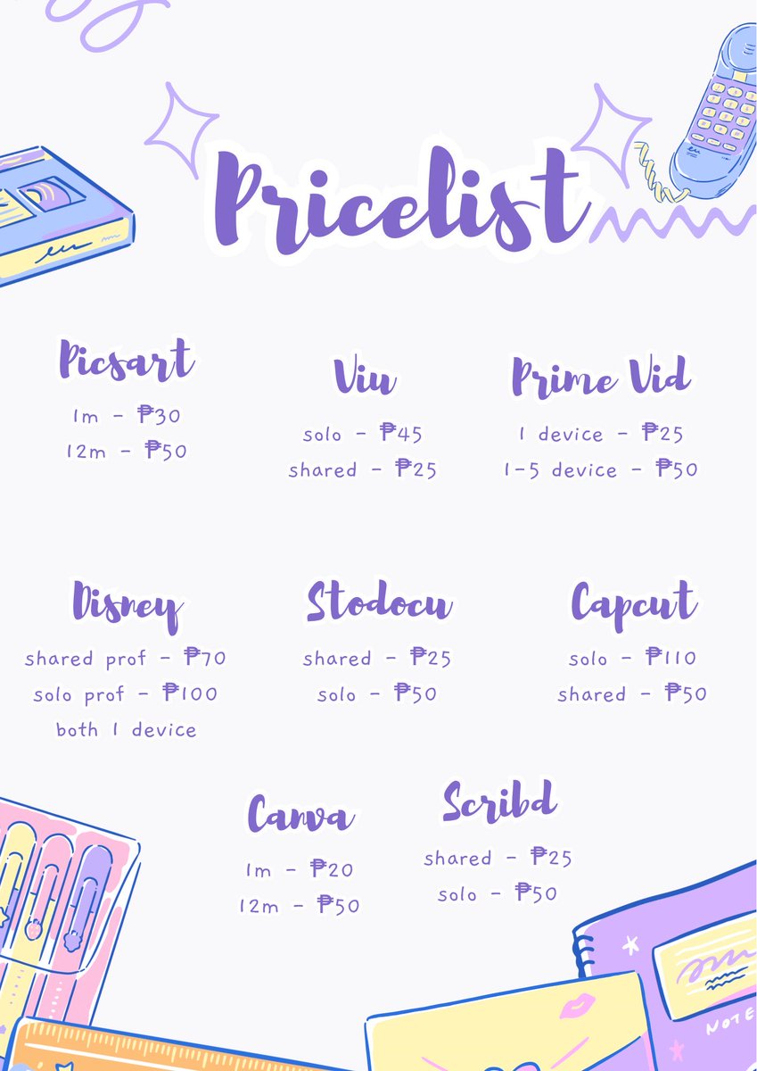 rabgelove's tweet image. PREMIUM ACCOUNT PH FOR SALE🌸
SPOTIFY 
PICSART 
CANVA PRO
NETFLIX
DISNEY PLUS
PRIME VIDEO
VIU PH
GRAMMARLY
QUILLBOT 
MICROSOFT 365
CAPCUT PRO
CHATGPT PLUS
tags wts wtb lfs lfb lf ph prem ph buyer client commissioner
mop; gcash
ㅤㅤㅤ