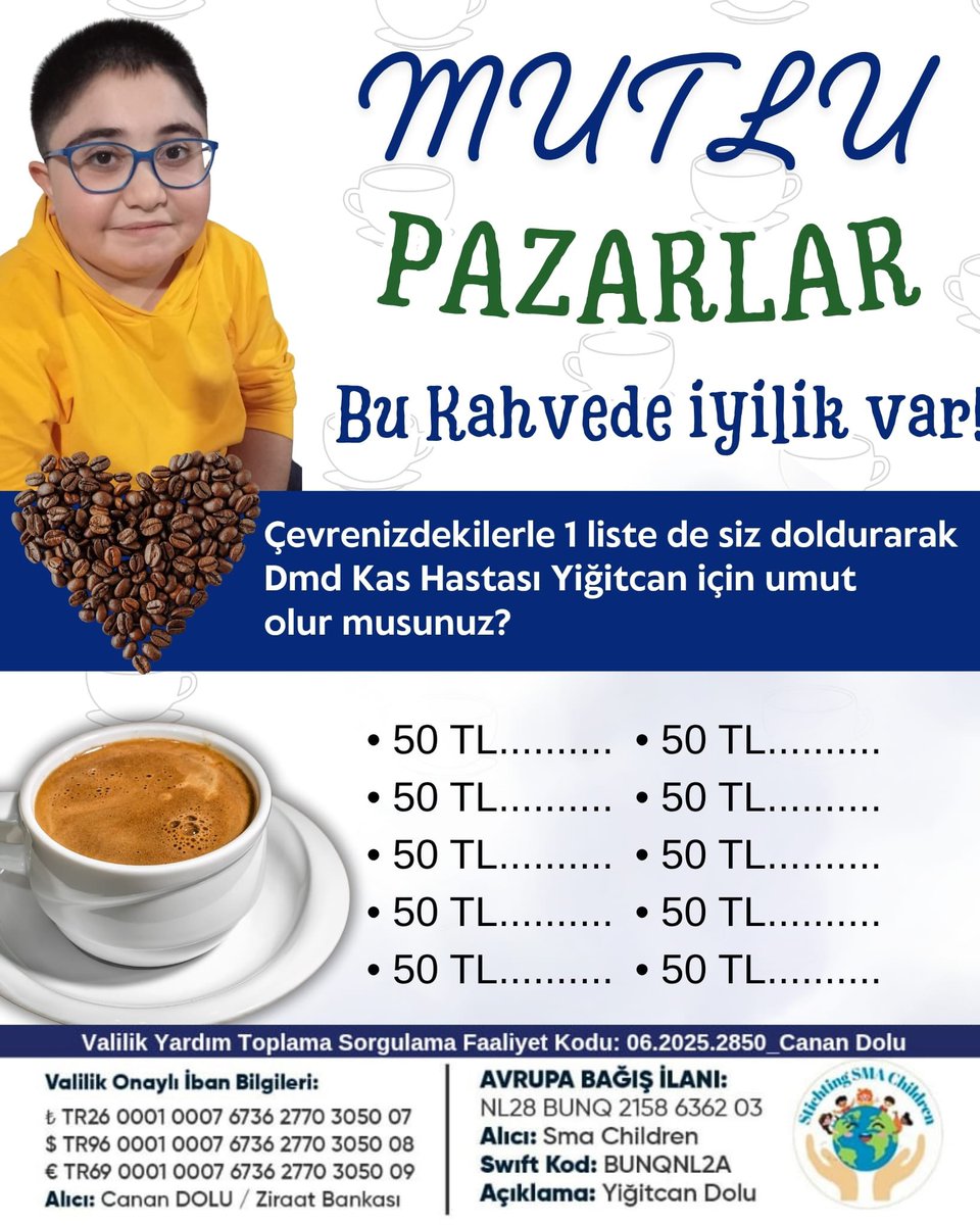 ☕️MUTLU PAZARLAR☕️
Bir kahve alarak bana destek olurmusunuz 8 aydır kampanyam var ve %2 dilimindeyim.
Bir kahveyi çok görmeyin bana lütfen
SESİMİ DUYURURMUSUNUZ?
#yardım #destek #dmd