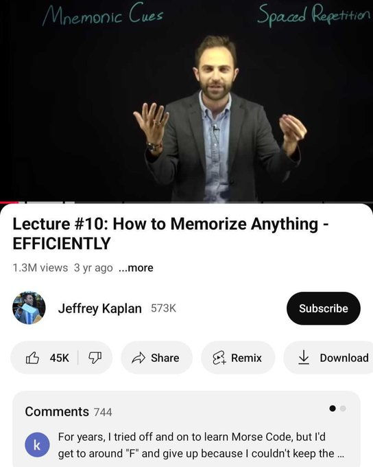 This guy literally dropped the best memory tip you’ll ever hear