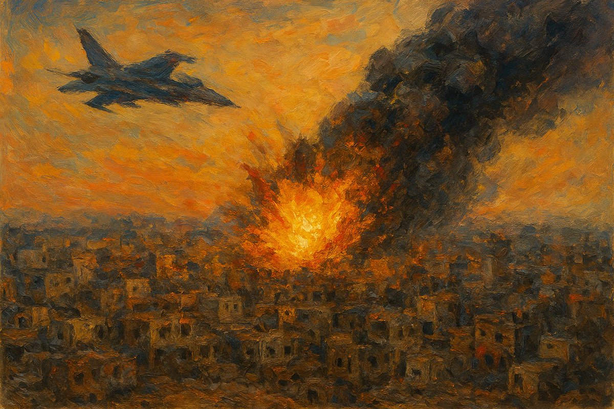 83mrAMA's tweet photo. Silence After the Fire
#WarAndPeace #Impressionism #Gaza #ModernConflict #HumanityInFlames #OilOnCanvas #EmotionalArt #WorldTension #ArtWithMeaning #GlobalReality https://t.co/8L7vpKyFSY
