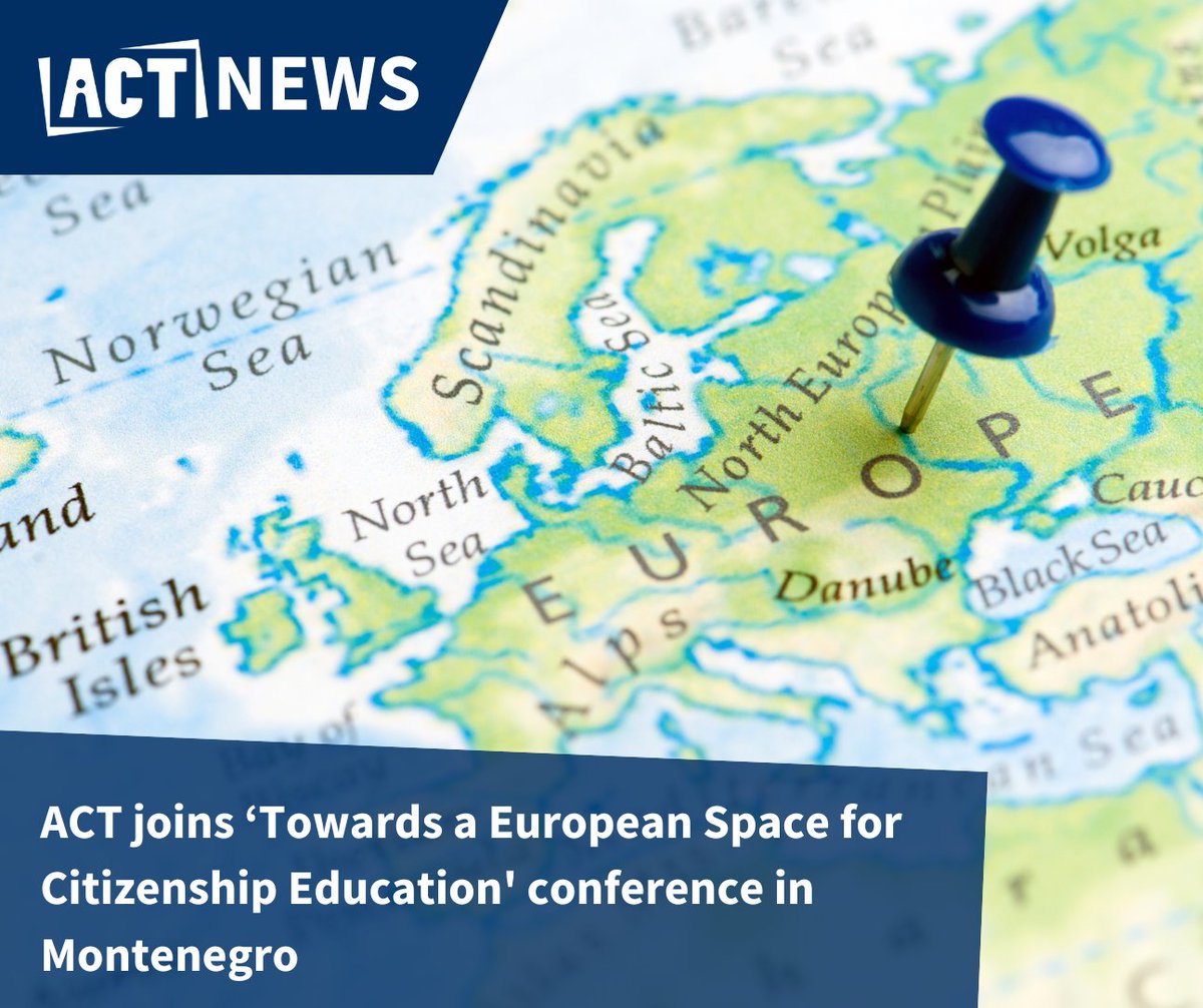 ACT Ambassador and Council member Bryden Joy spoke on a panel at the @CoE's #EuropeanSpaceforCitizenshipEducation conference in Montenegro last week and highlighted the vital role of Citizenship education in the digital age. Read more: ow.ly/qnbK50XgLQ0