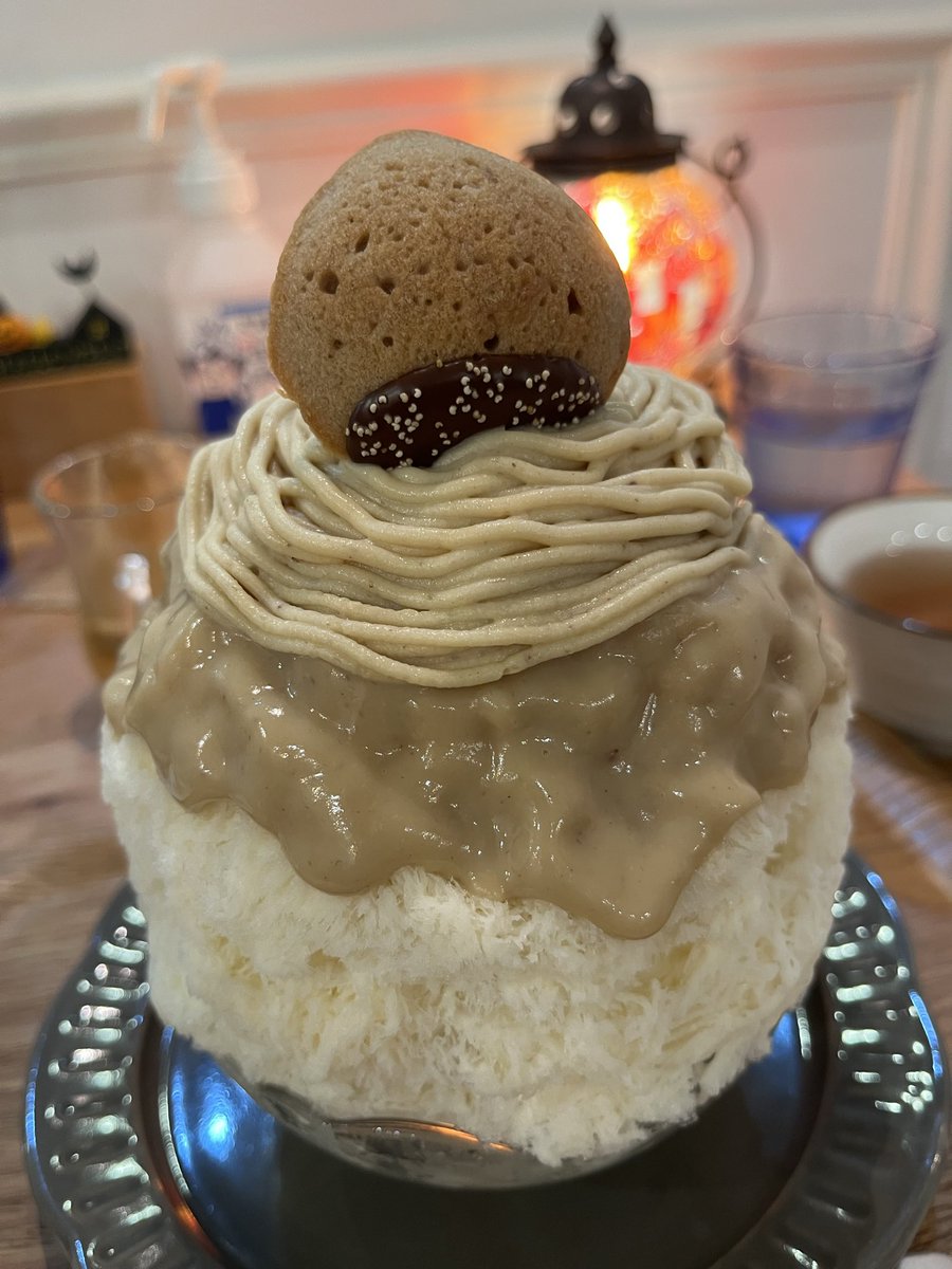 maemaepecochan's tweet image. やっと行けたよ #Cups 
ミニサイズのかき氷を頂きましたが😋大満足

和栗のみるくモンブラン