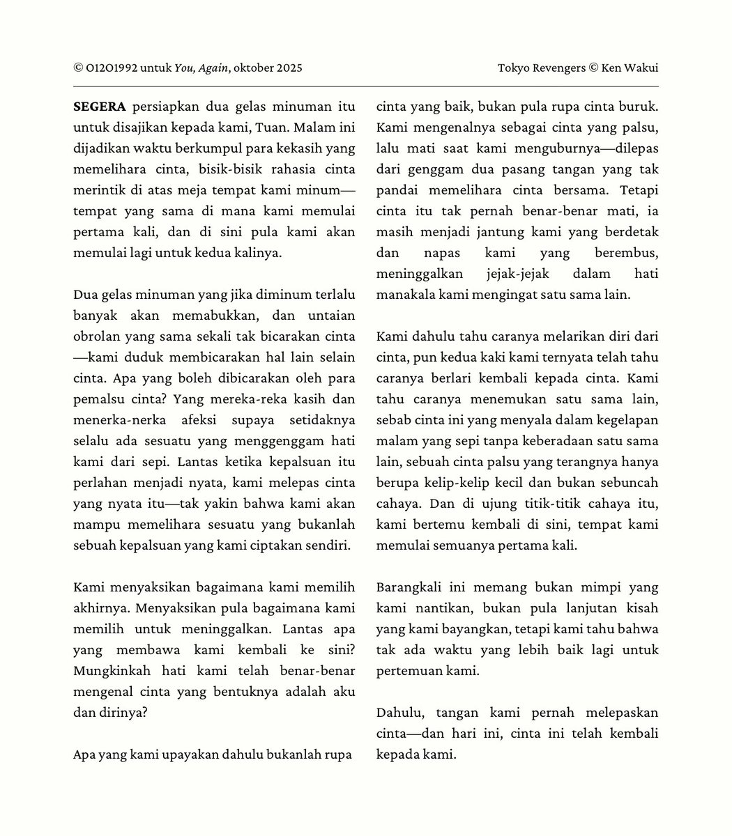 [kisadia, 👓🐈]

dan cinta ini kembali padaku.

—
🎨: Anfie_01
#OfYouMeAgain