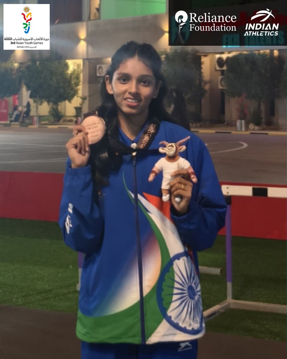 afiindia's tweet image. India’s Bhumika Nehate clinched the Bronze in the 200m event at the Asian Youth Games in Bahrain, clocking a Personal Best of 24.43s 🇮🇳💪

#2025AsianYouthGames #AYG2025 #ShotPut #IndianAthletics #AFI