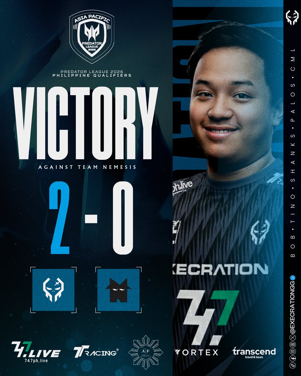 ExecrationGG's tweet image. That&apos;s just pure Dominance. 🧹🧹
2-0 Sweep is in the bag ! GGs sa tropang Nemesis!

#ExeShot #747Live #TTRacingPH
#PredatorLeague