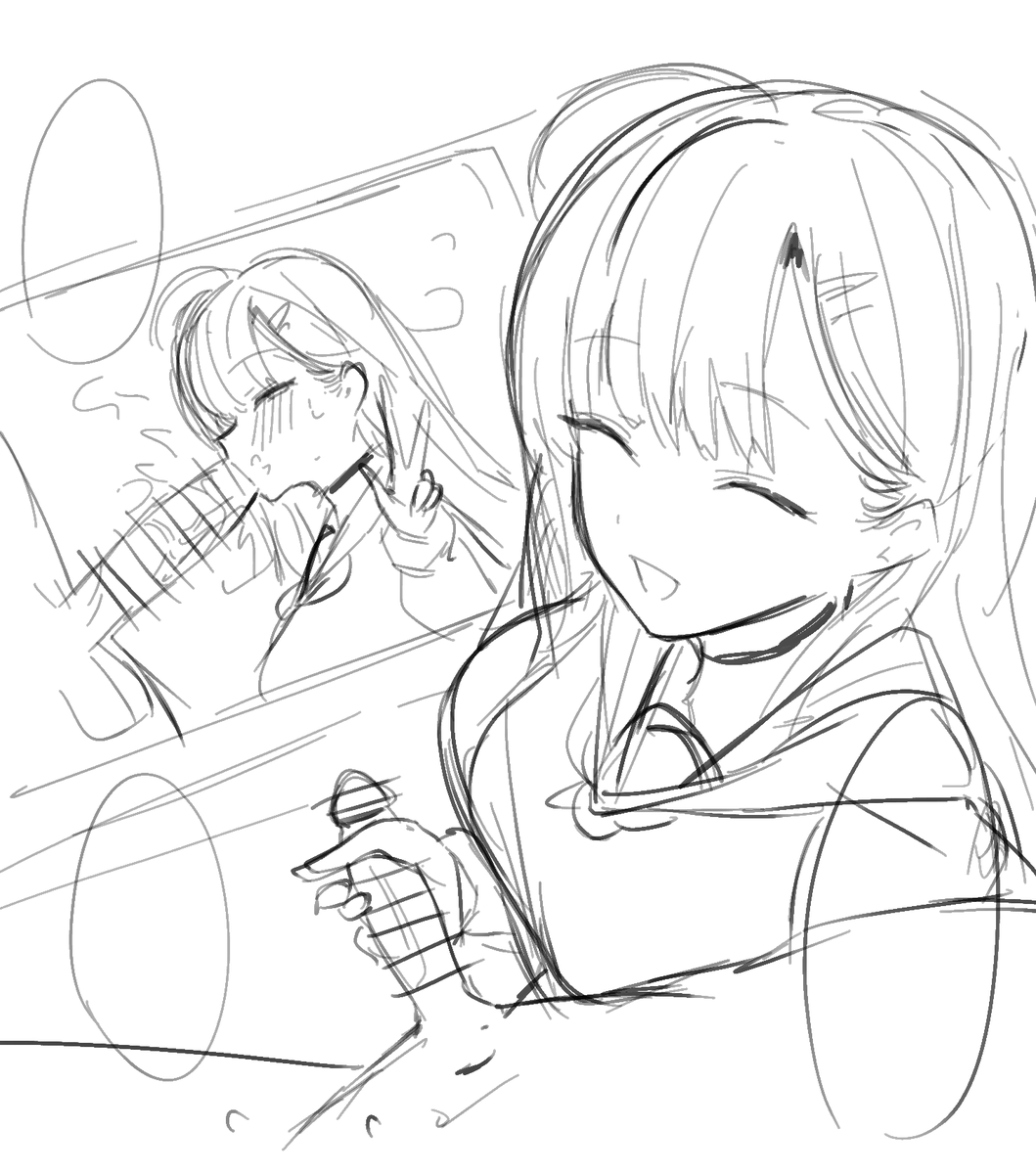 次の漫画…というよりはモノクロイラスト的な感じになりそうですけど多分こうなります🤯🤯 