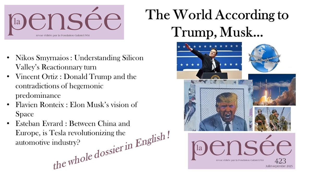 “The World According to Trump, Musk...” : the whole dossier in English!
To be read in La Pensée n°423: shs.cairn.info/journal-la-pen… 
<a href="/Cairninfo/">Cairn.info</a>