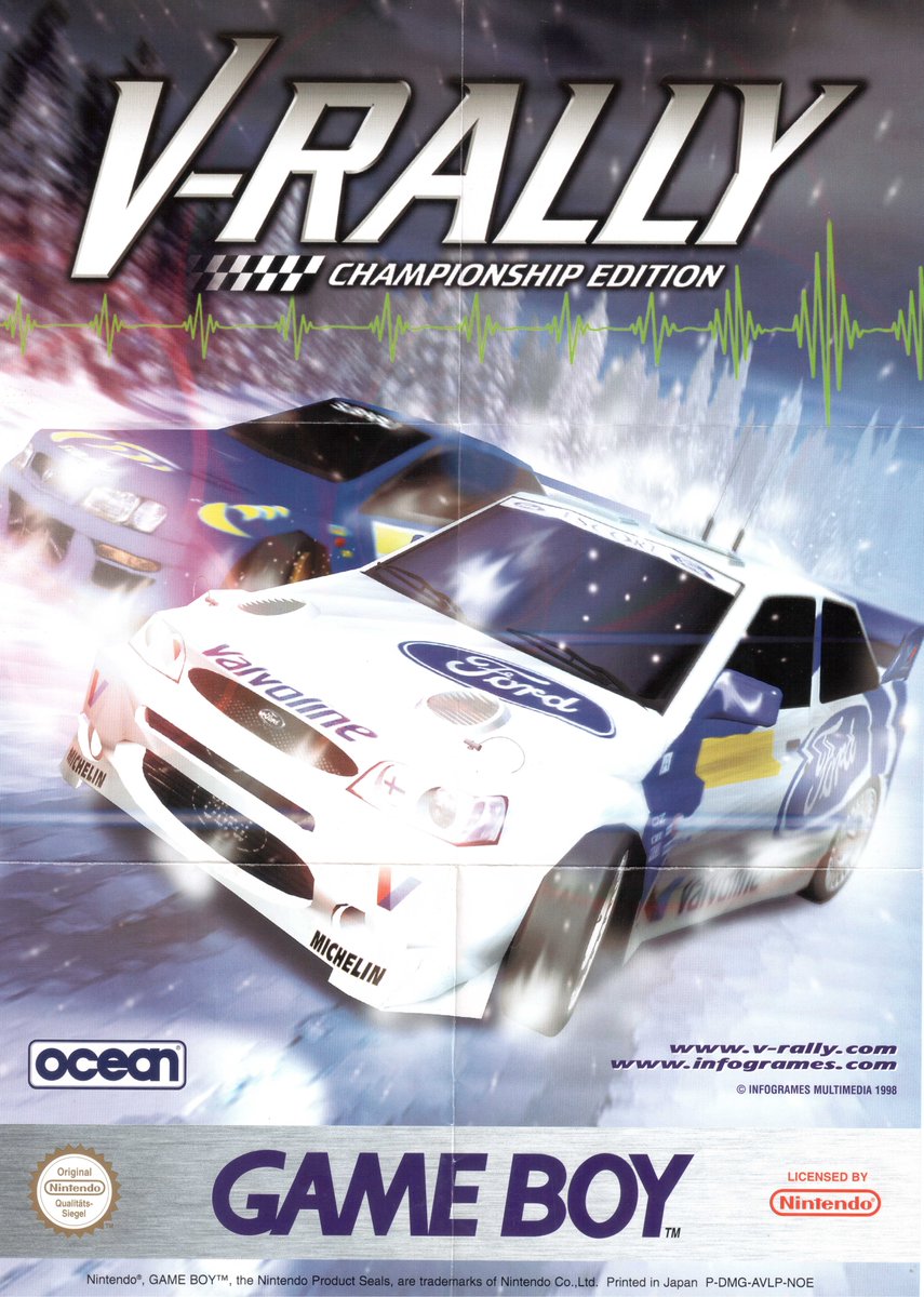 DMGpageNow's tweet image. Wenn ihr mal Lust auf ein richtig gutes Rally-Spiel habt, dann probiert unbedingt V-RALLY aus. Eines meiner liebsten Rennspiele auf dem GAME BOY 🥰