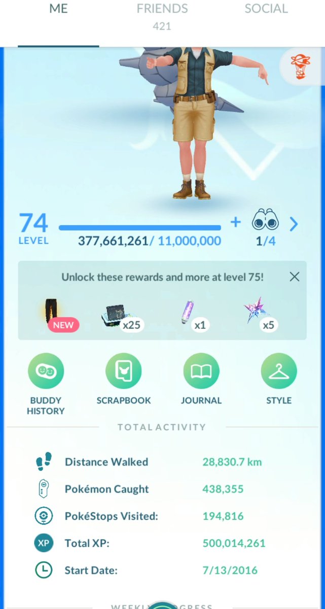 50 Millionen done Finally, half way done #PokemonGOApp
