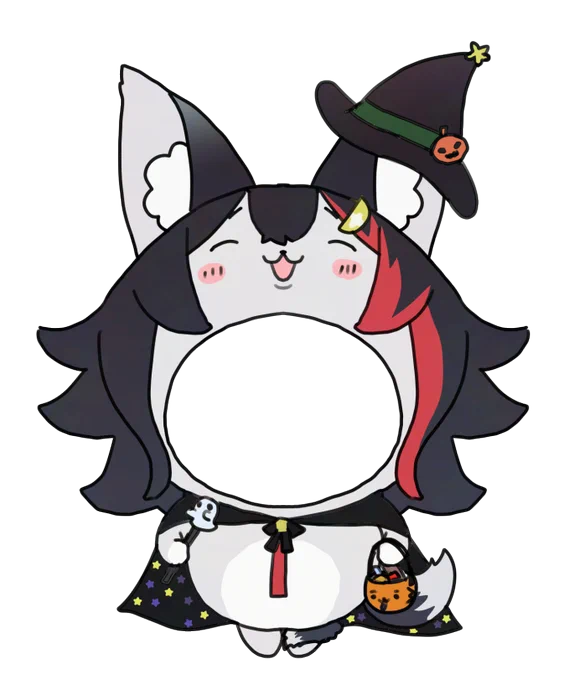 ちいみおハロウィンパーツ(配慮版)と、限りなくちいみお版です #ミオハロウィンパーツ