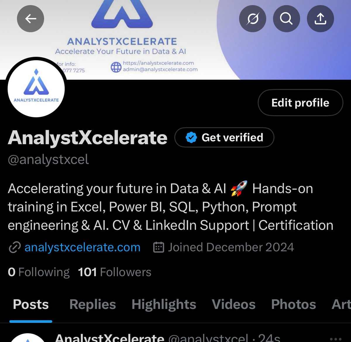 analystxcel's tweet image. A hundred followers might look small but it’s actually a very great step into achieving something very great.
Thank you everyone for being part of this amazing journey so far 😇🎊🎉