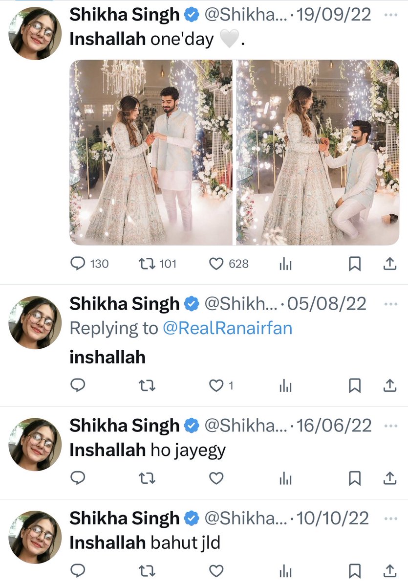 FltLtAnoopVerma's tweet photo. Handle Name - Shikha Singh

- Name used is Hindu
- Caste specifically used as Singh
- Identity chosen as Woman
- DP is AI Generated
- Content as usual Anti BJP/Anti RSS/Anti India

But Madrassa chaap ‘Abdul’ forgot to hide past details

His 3-4 years old timeline is full of ‘खुदा’, ‘Inshallah’, ‘Alhamdulillah’, ‘Urdu’ & Islam

No doubt that account is again CONgress & Rahul Gandhi supporter

Now expect the account to vanish in hours OR change in handle details after this expose