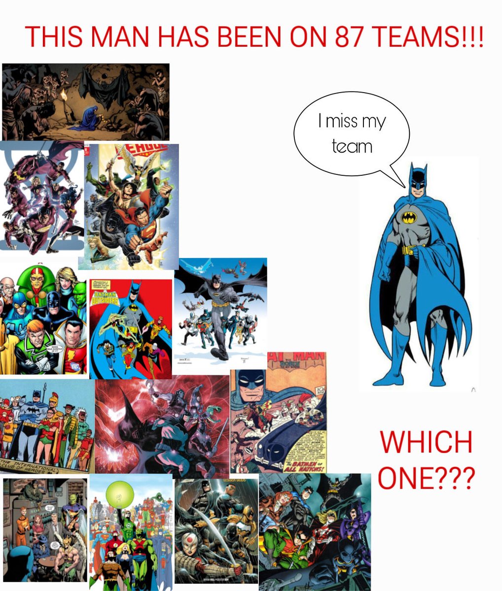 Batman and ur insatiable greed and need for company… “loner” yeah right