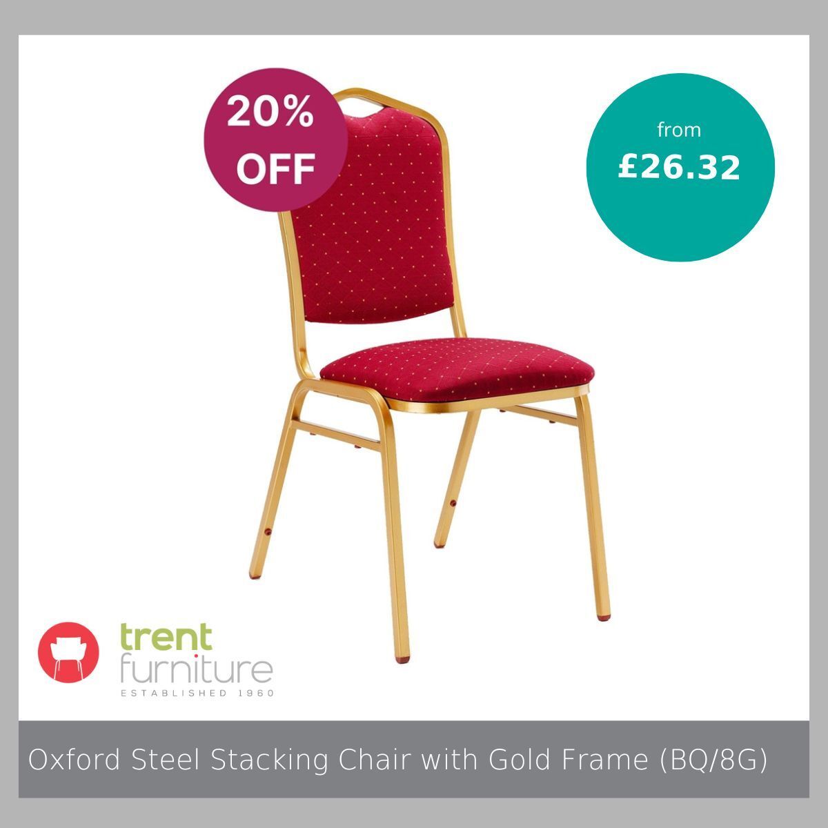 TrentFurniture's tweet image. Available in red, black or blue upholstery with a contrasting steel frame, the popular Oxford Steel Stacking chair currently has 20% off. Find out more bit.ly/4o2nLFW
#StackingChair #BanquetingChair