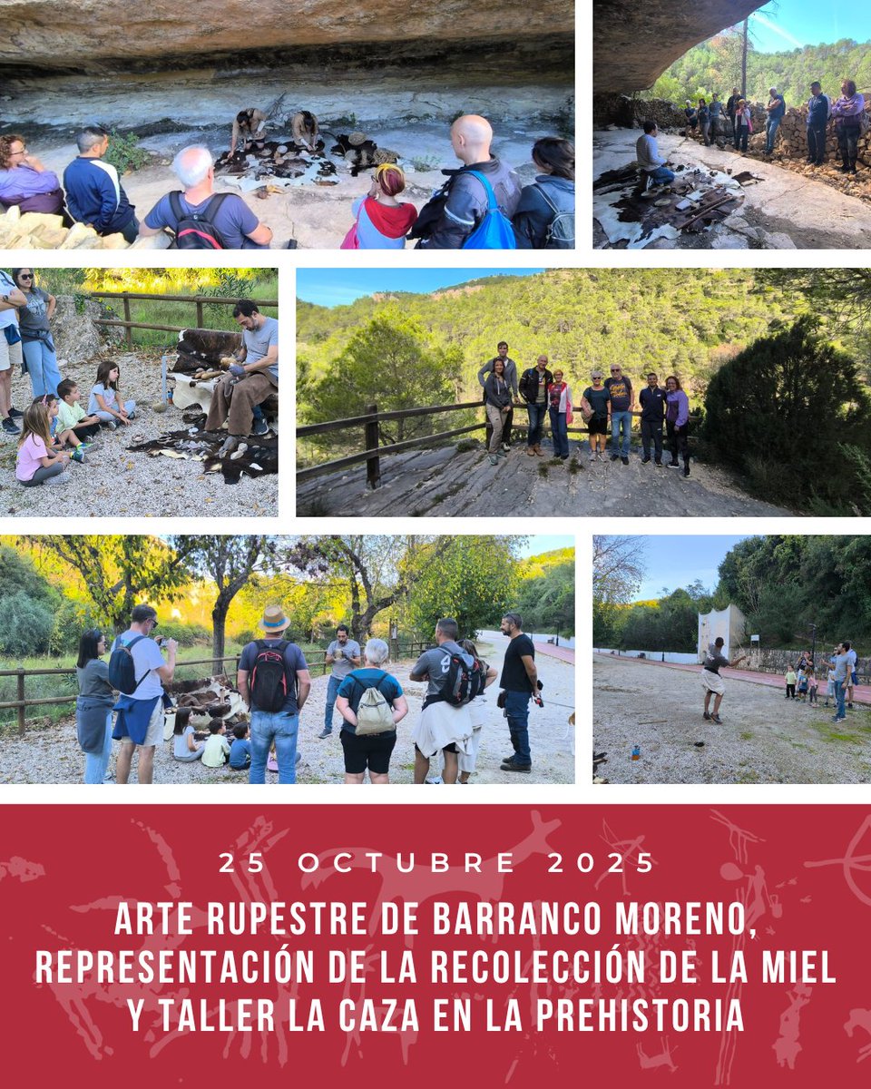 Un año más celebramos el #DíaEuropeoDelArteRupestre con visita guiada al arte rupestre de Barranco Moreno + Representación de la recolección de la miel, además de un taller de caza en la Prehistoria. ¡Muchas gracias a los que nos habéis acompañado en todas las actividades!