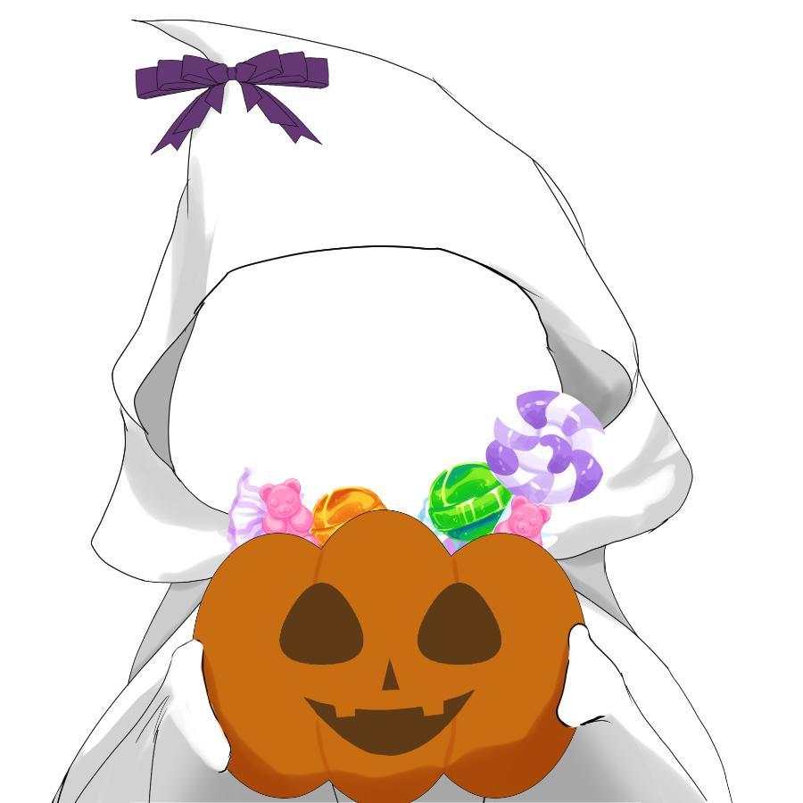 kumoikirara's tweet image. お菓子を持ったおばけちゃんです！    
【素材の使用について】                     
RT＆💙で使用できます！             
加工、編集〇                          
自作発言、2次配布、商用利用✕                    
引用やフォローしてくださったら見に行くかも！ #VTuber素材 #IRIAM素材