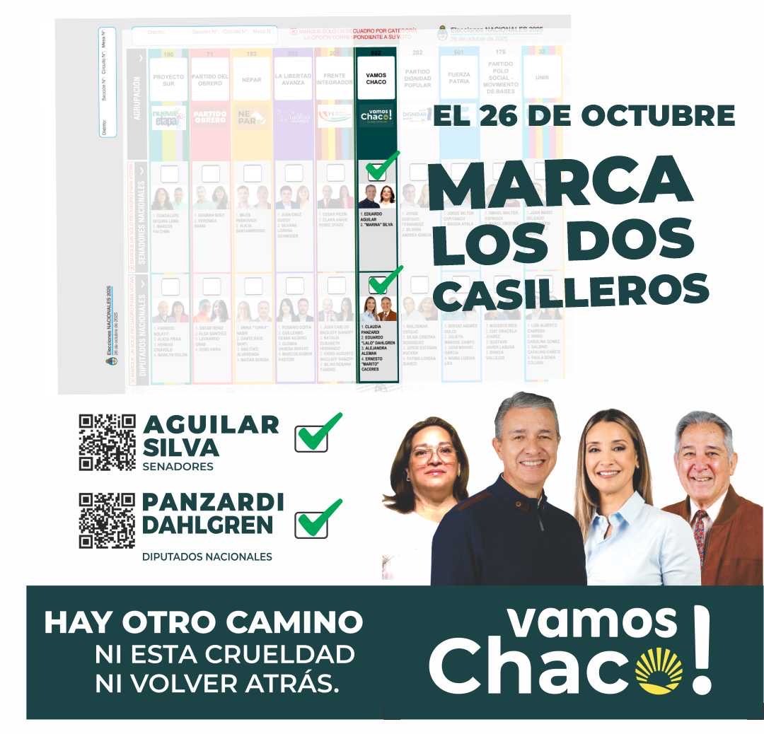 🌞 Buen día, Chaco.
Hoy elegimos el futuro. Que sea una jornada de compromiso, respeto y esperanza.
¡Vamos Chaco, hay un camino que nos une! 💪🗳️