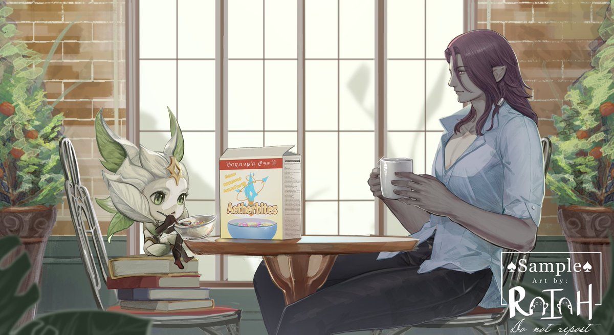 old commission from 2023 😊

#illustration #FFXIV