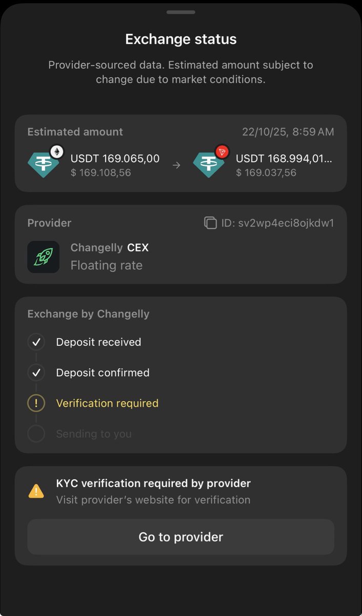 delts4dayzz's tweet photo. @Changelly_team @paybis Changelly robbed me for $169,000 under the guise of “KYC” and refuses to refund me after all documents were provided. https://t.co/9ZQbquVaoP
