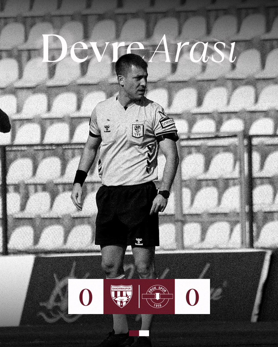 İlk yarı sonucu: Bandırmaspor 0 - 0 Esenler Erokspor

#BANvERO