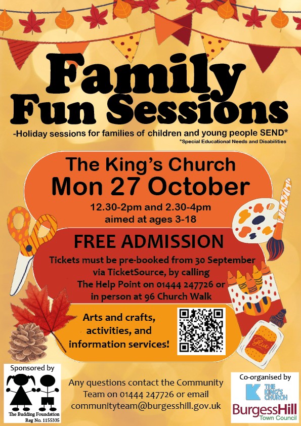 TheBuddingFD's tweet image. Supported #BurgessHill free SEND Family Fun Sessions @ King's Church with funding &amp;amp; 300+ @TatesGCs Crocus bulbs for children to plant! Few tickets left for TOMO: buff.ly/5V8ntng Pict: Founder Clive Gravett, Angie Bee &amp;amp; Brian Reynolds (KC) &amp;amp; BH Town #Mayor Stuart Condie