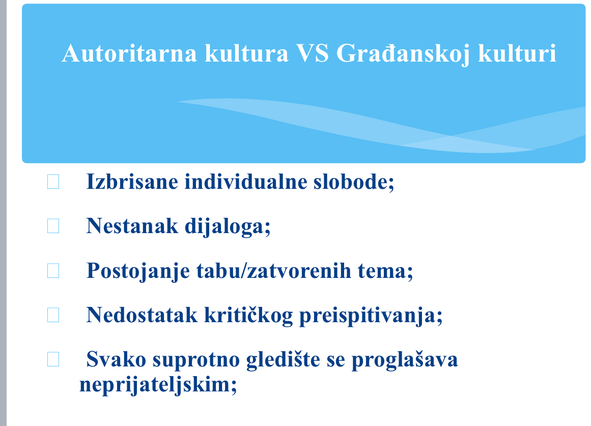Najpodlija podmetačina koja se tako dugo zaliva i uvek dobro prima je da je
antipod građanskom nacionalno.
Kao da osoba koja se zalaže za građanske vrednosti (sloboda, jednakost za sve, vladavina prava, zakona...)
ne može biti ponosna na svoj nacionalni identitet, običaje,