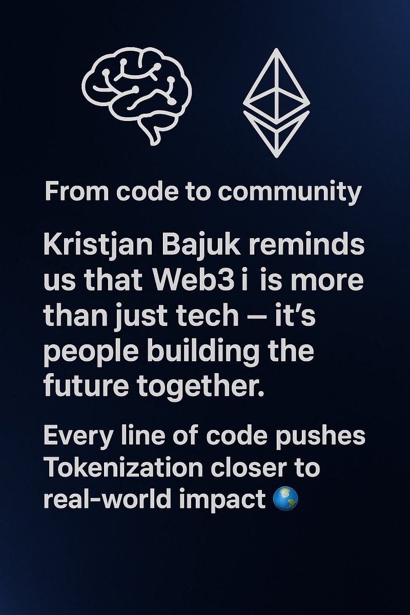 GabesonJam35966's tweet image. From code to community
Kristjan Bajuk reminds us that #Web3 is more than just tech it’s people building the future together.
Every line of code pushes #Tokenization closer to real-world impact 
#BlockChat #ETH #RWA #Web3 $BST @Blocksquare_io
Blackchat122: youtube.com/live/7MgjjX9AO…