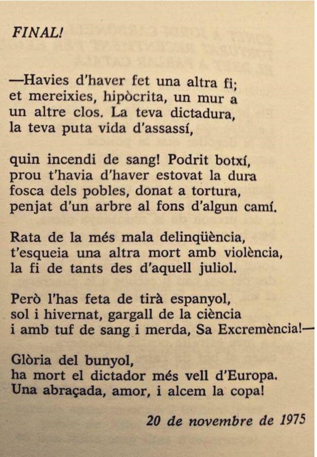 "El 17% de joves valora positivament a Franco"
Les xarxes són plenes de merda feixista però no pot ser que us la cregueu, que damunt del coll hi teniu cap.