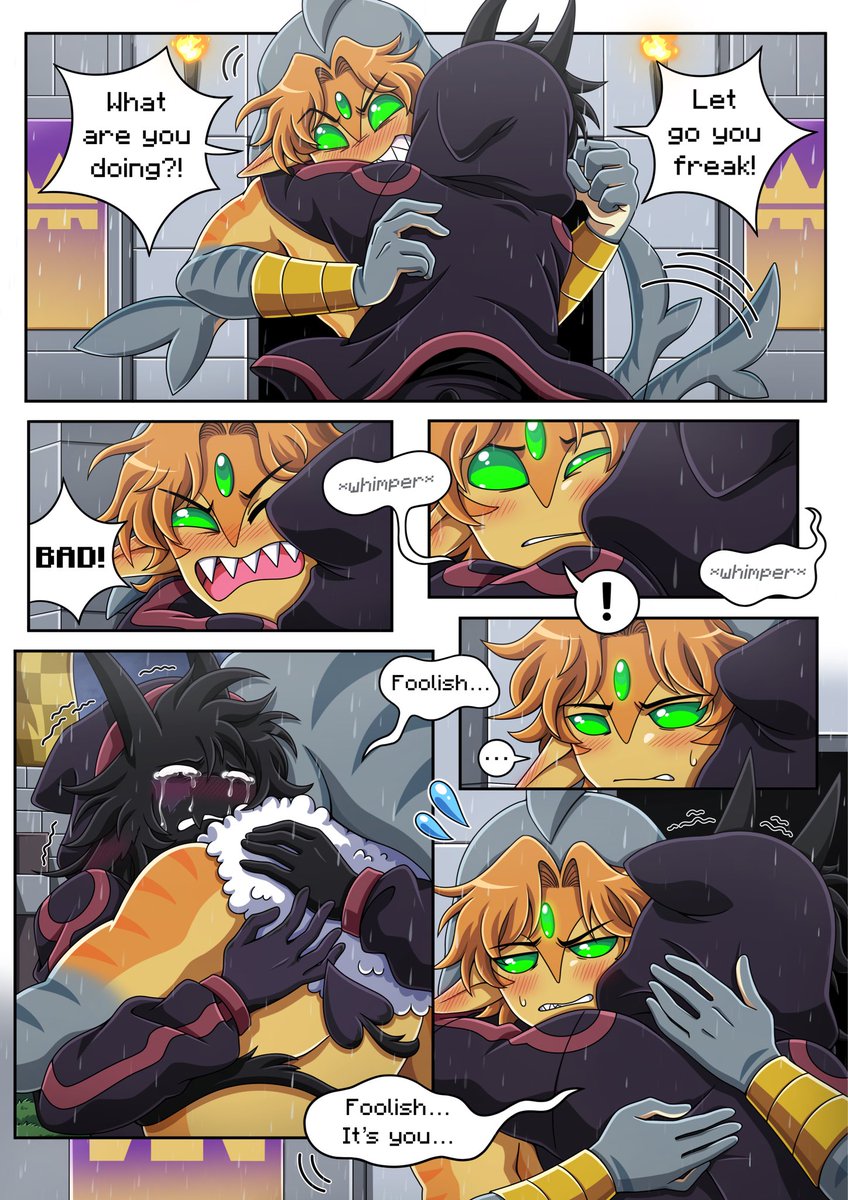 wiggle_rain's tweet image. Landduo comic commission for @sweetiecola1 ✨

Set after the corruption is absolved, Foolish slips up with a single word and reveals that he remembers Bad…good ending?

#therealm #therealmfanart #badboyhalofanart #foolishfanart