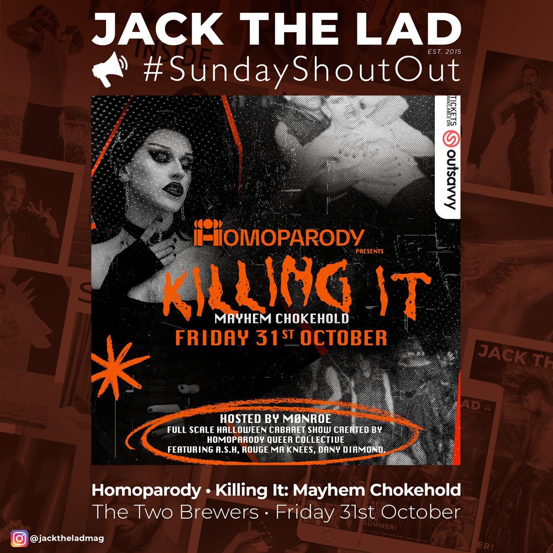 #SundayShoutout A little reminder that tickets for Homoparody's spook-tacular Killing It: Mayhem Chokehold <a href="/2BrewersClapham/">Two Brewers Clapham</a> are selling fast! It's a horror infused night of queer cabaret not to be missed. Tickets: bit.ly/4nRNe4V