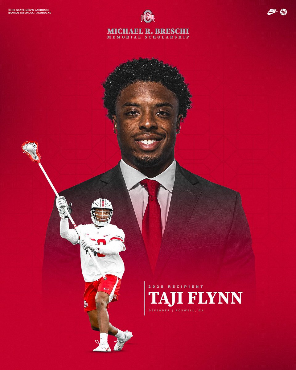 OhioStateMLAX's tweet image. Congratulations to Taji Flynn on being named this year’s Michael R. Breschi Memorial Scholarship recipient 👍

#GoBucks #ThumbsUp